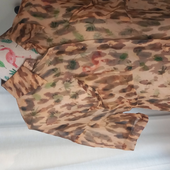 Wish the Label retro silk sheer blouse (10) - Picture 2 of 4